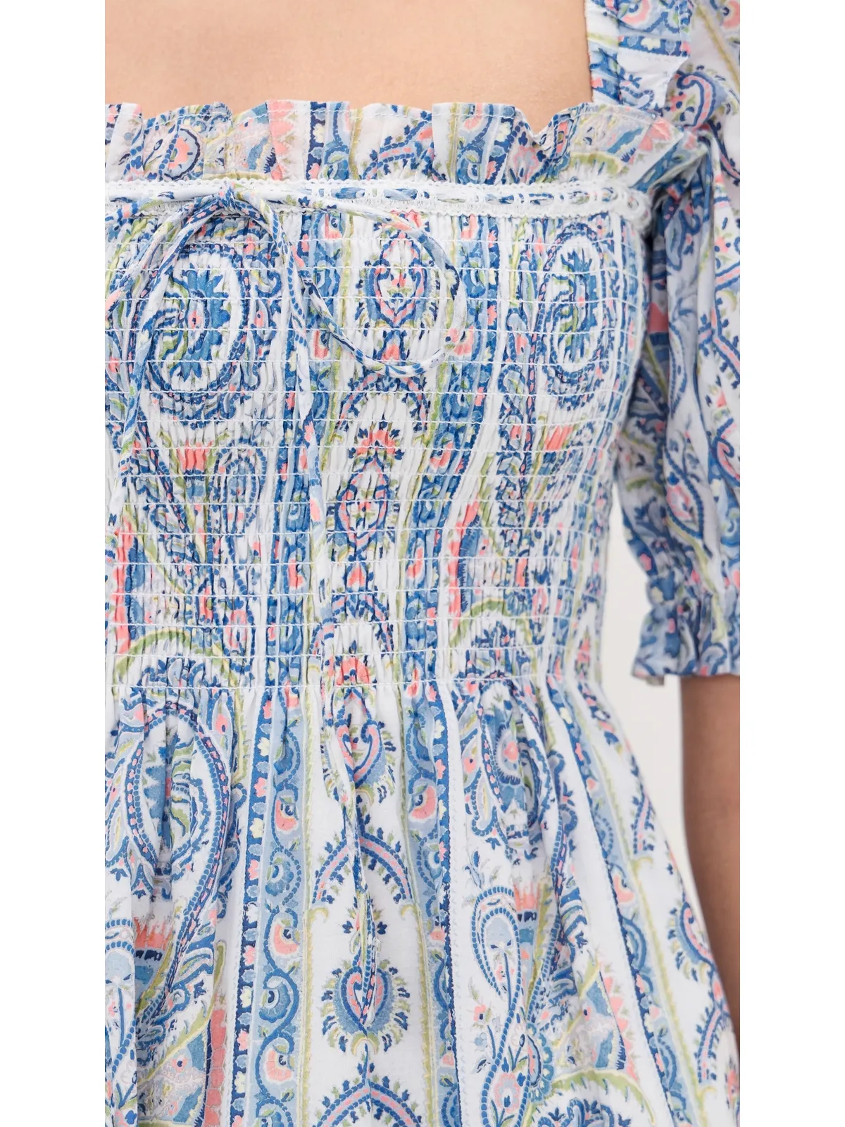 Hill House Home The Scarlett Nap Midi Dress Corsica Paisley Blue - 画像6