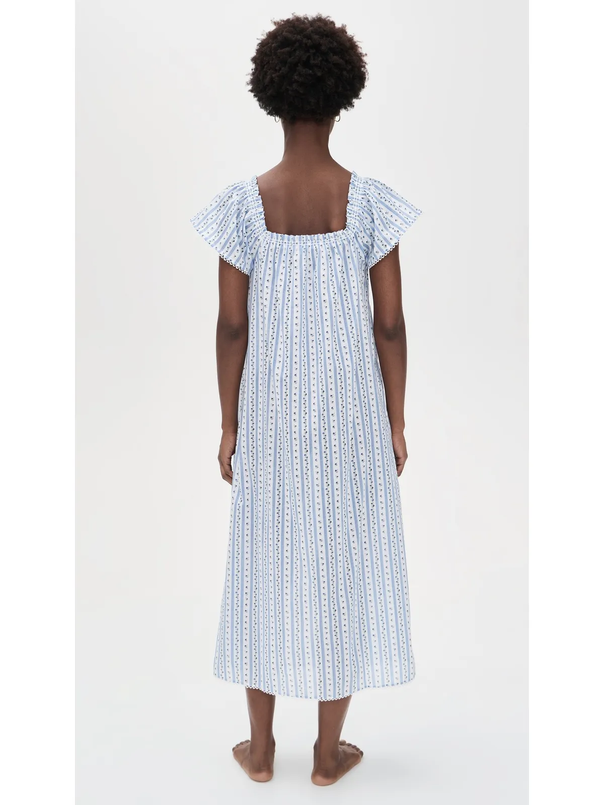 Hill House Home The Therese Nightgown Petal Stripe Blue - 画像3