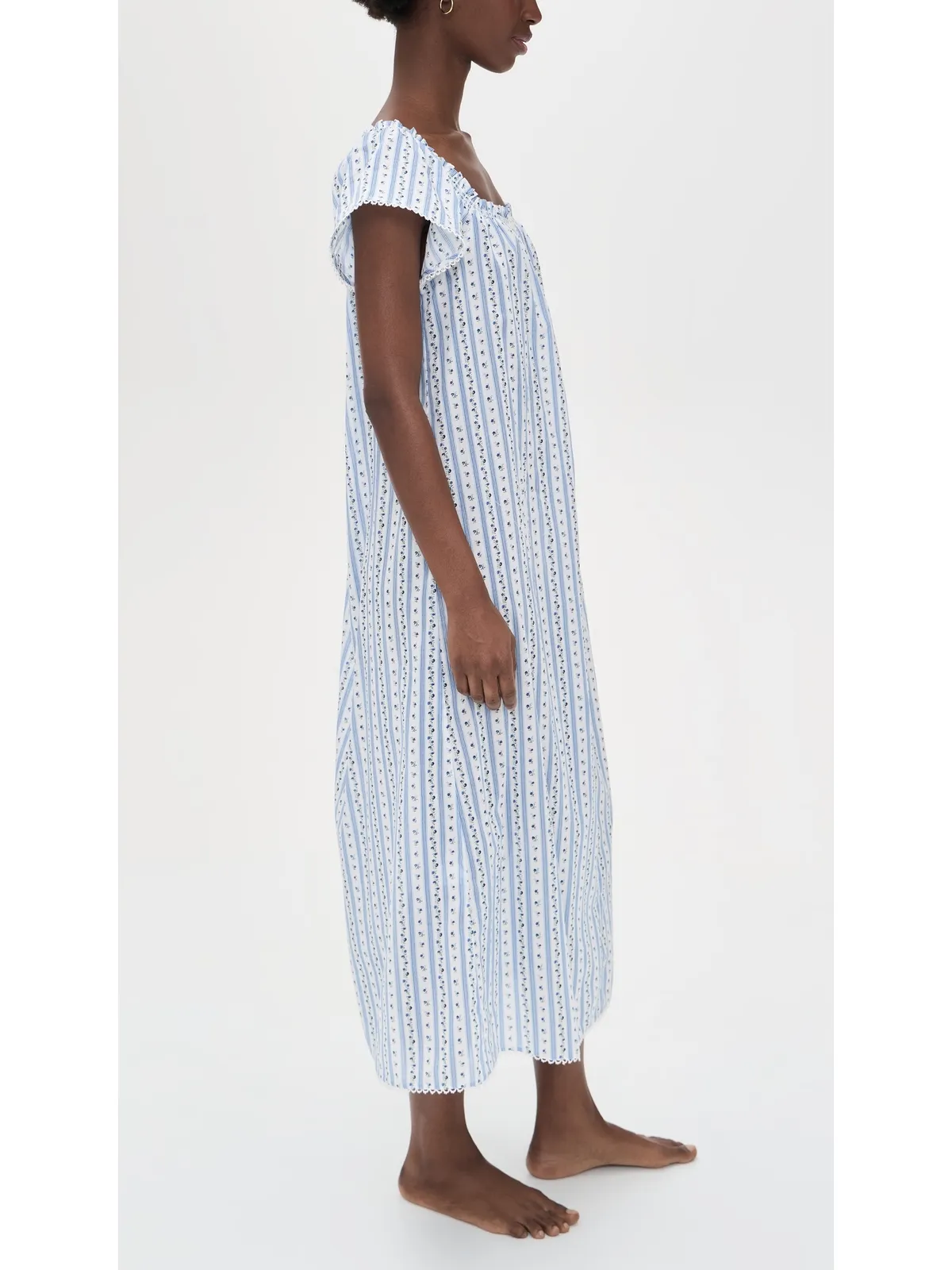 Hill House Home The Therese Nightgown Petal Stripe Blue - 画像4