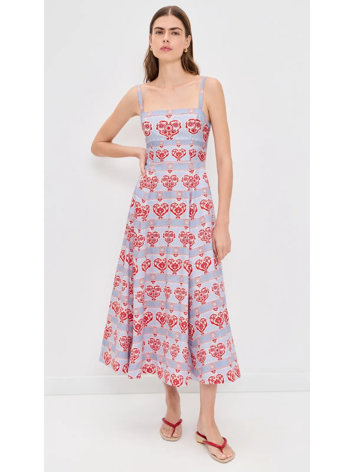 Hill House Home The Margot Dress Poppy Damask Stripe - 画像5