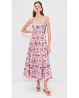 Hill House Home The Margot Dress Poppy Damask Stripe - サムネイル5