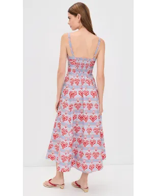 Hill House Home The Margot Dress Poppy Damask Stripe - サムネイル3