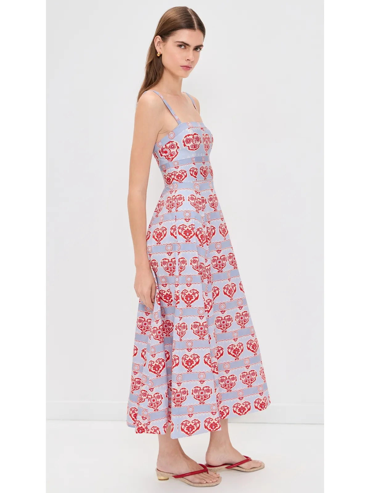 Hill House Home The Margot Dress Poppy Damask Stripe - 画像4
