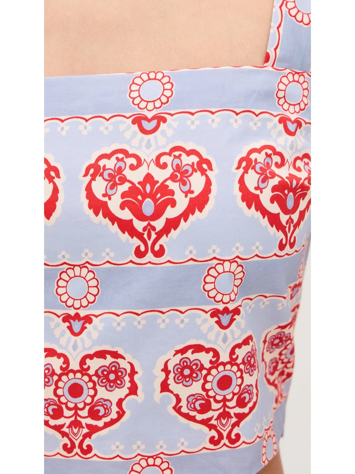 Hill House Home クララ クロップトップ ポピー ダマスク ストライプ - 画像6