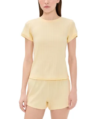 Hill House Home The Coco Pointelle Pajama Set Butter Yellow - サムネイル1