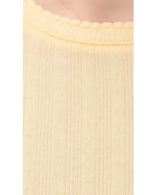 Hill House Home The Coco Pointelle Pajama Set Butter Yellow - サムネイル6