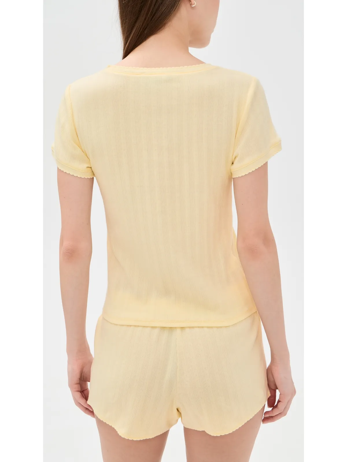 Hill House Home The Coco Pointelle Pajama Set Butter Yellow - 画像3
