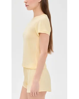 Hill House Home The Coco Pointelle Pajama Set Butter Yellow - サムネイル4
