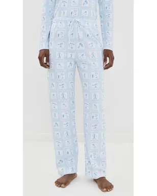 Hill House Home オリビア パンツ パジャマセット ブルー・スキー柄 Toile - サムネイル5