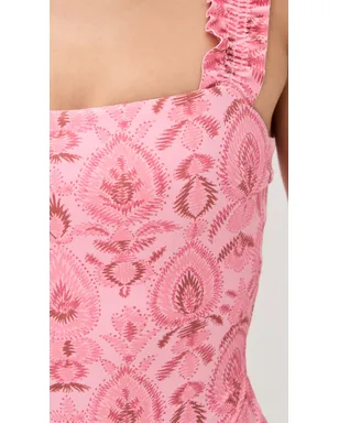 Hill House Home ティーガン ワンピース水着 ピンク Palm Ikat - サムネイル6