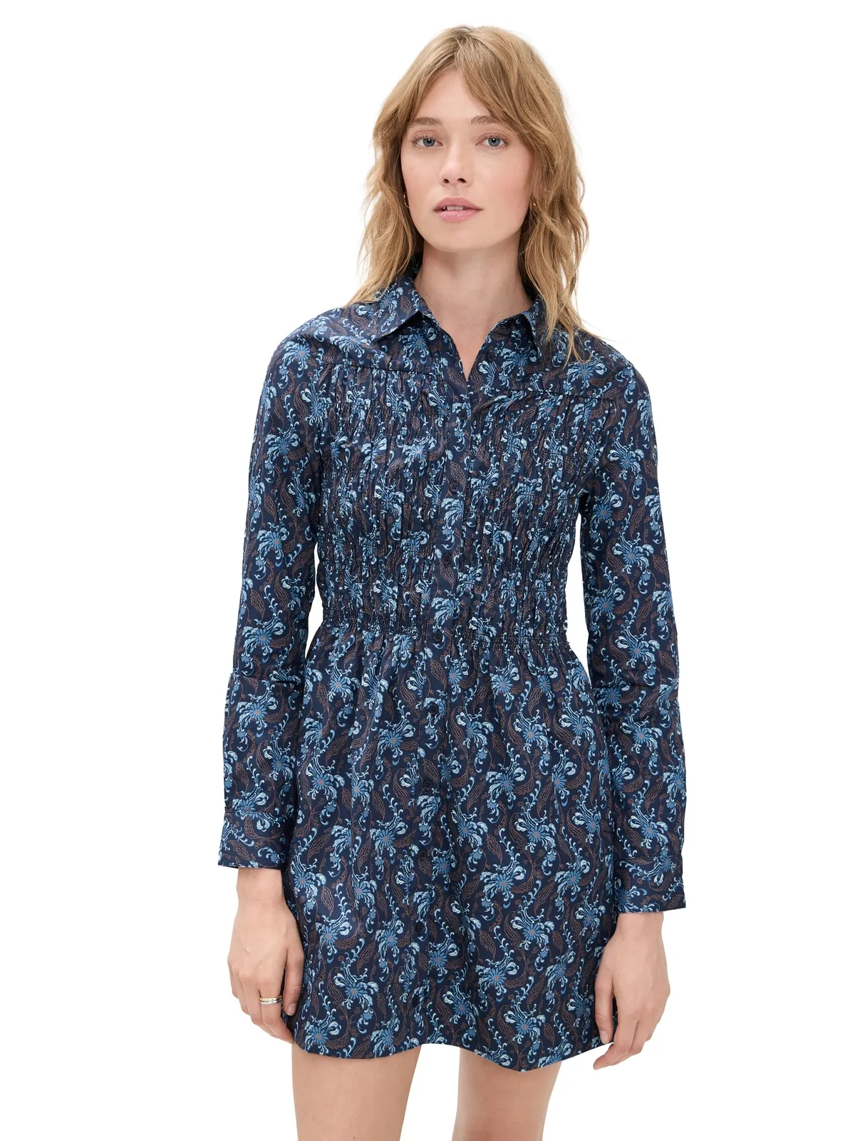 Hill House Home ミラ ドレス Cala Paisley/Navy - 画像1