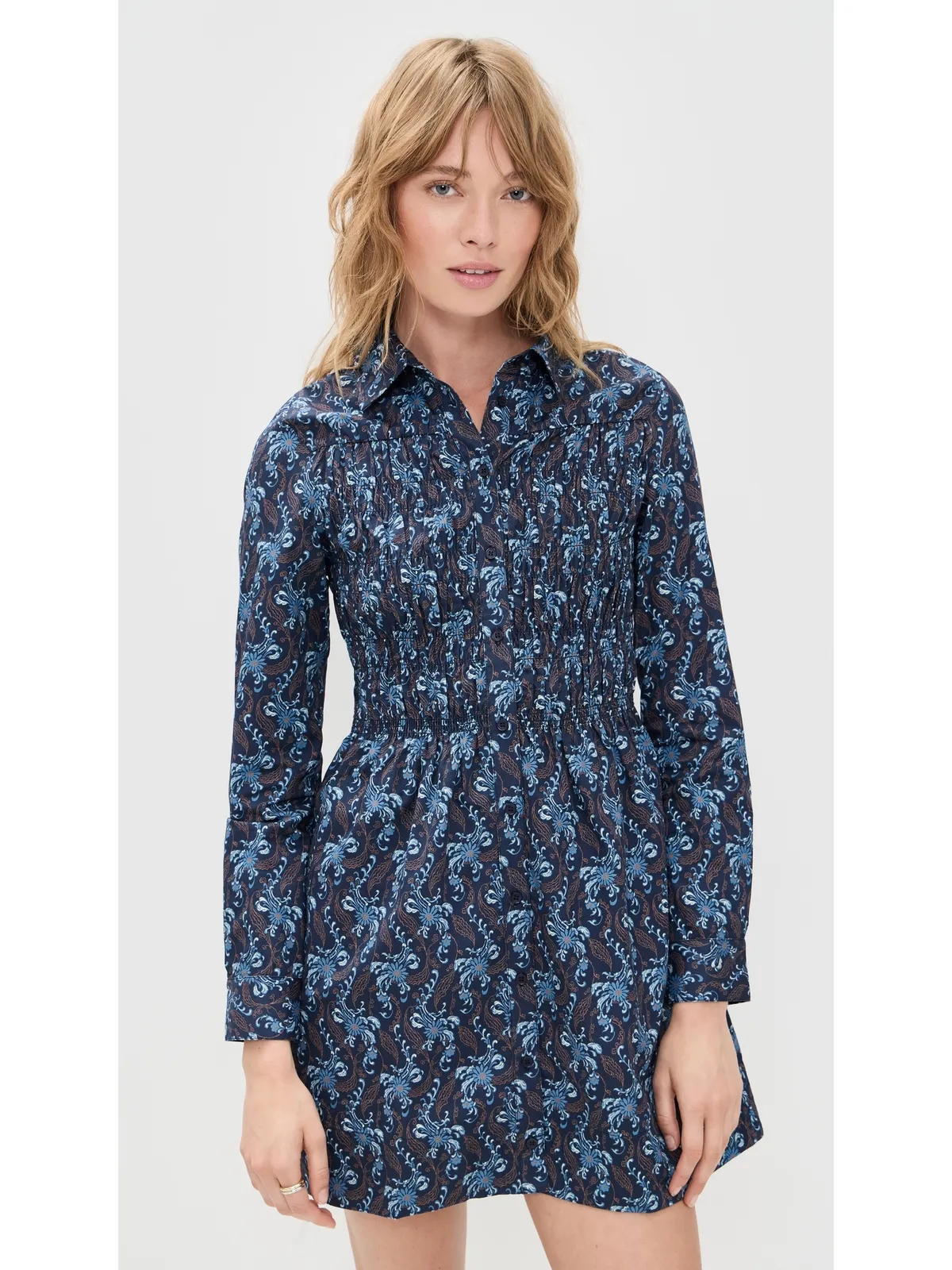 Hill House Home ミラ ドレス Cala Paisley/Navy - 画像2