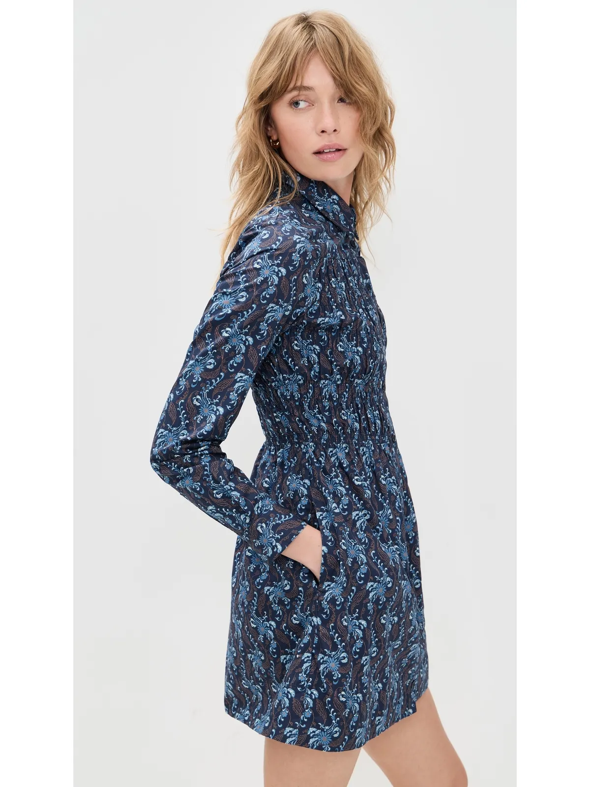 Hill House Home ミラ ドレス Cala Paisley/Navy - 画像4
