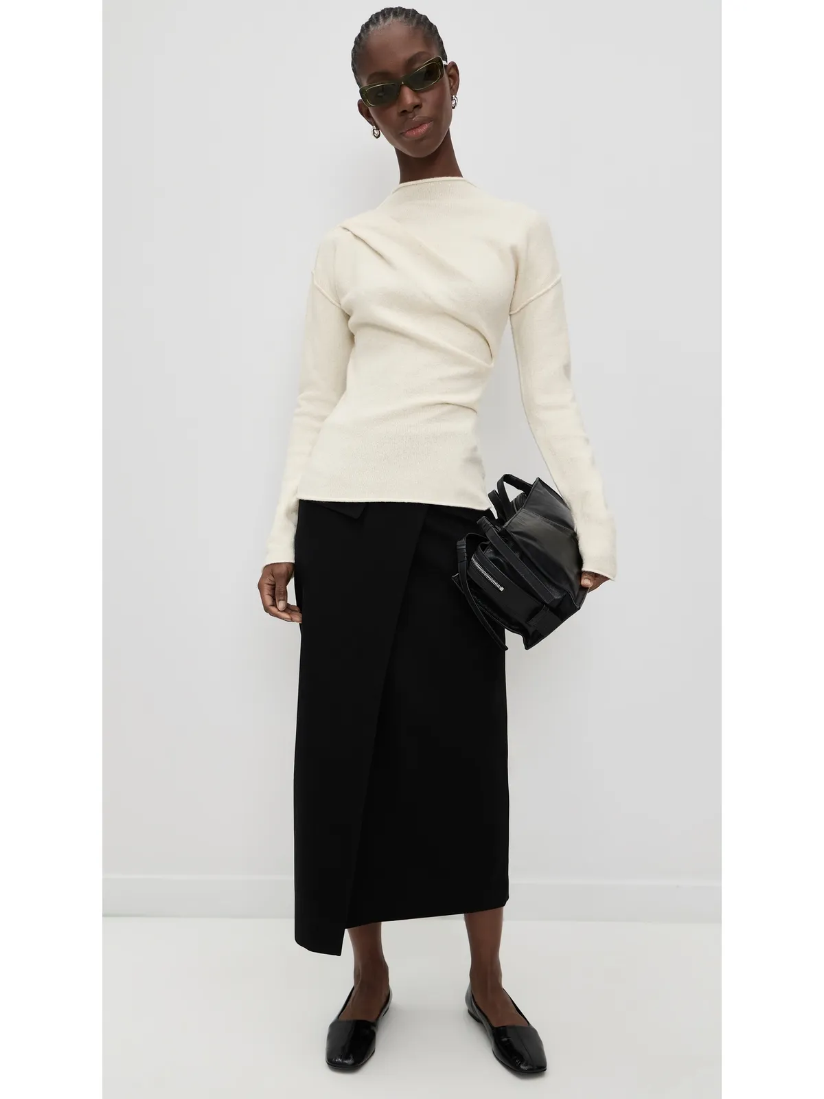 Helmut Lang スラウチー クルー プラッシュ セーター - 画像5