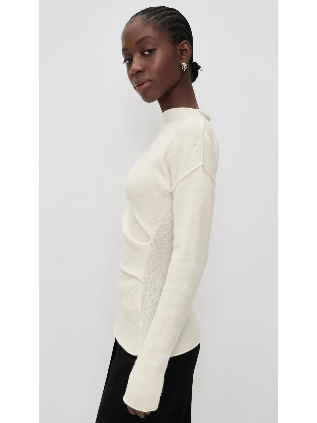 Helmut Lang スラウチー クルー プラッシュ セーター - 画像4