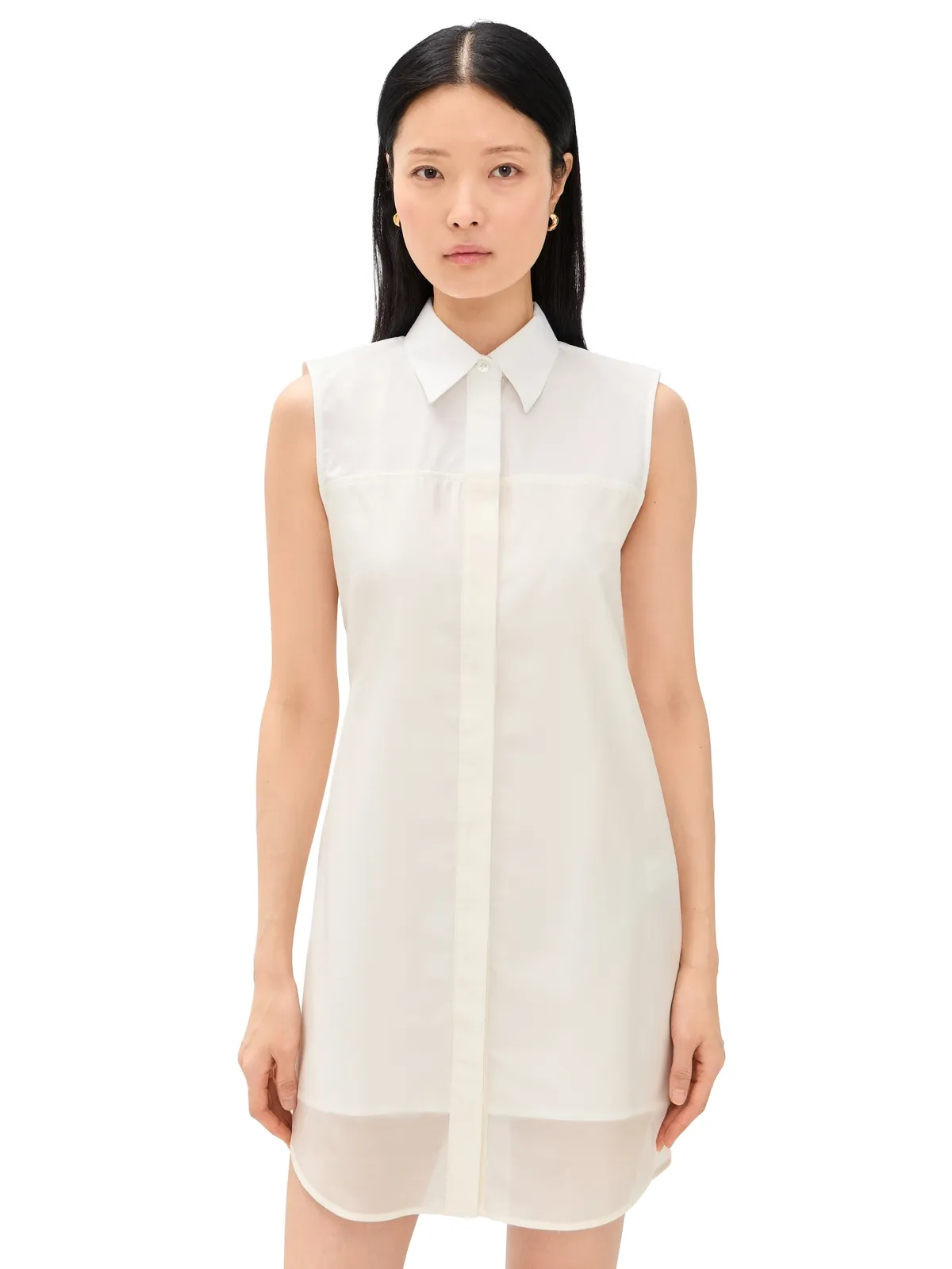 Helmut Lang ノースリーブシャツドレス - 画像1