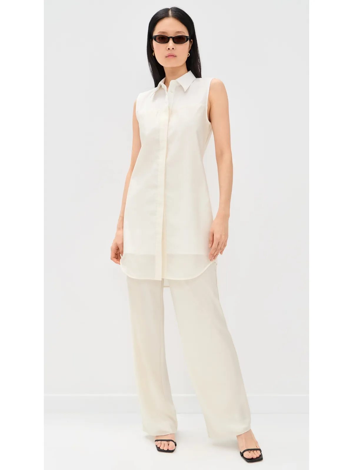 Helmut Lang ノースリーブシャツドレス - 画像5