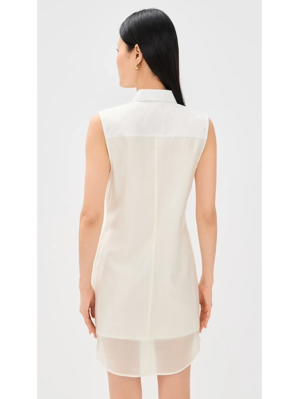 Helmut Lang ノースリーブシャツドレス - 画像3