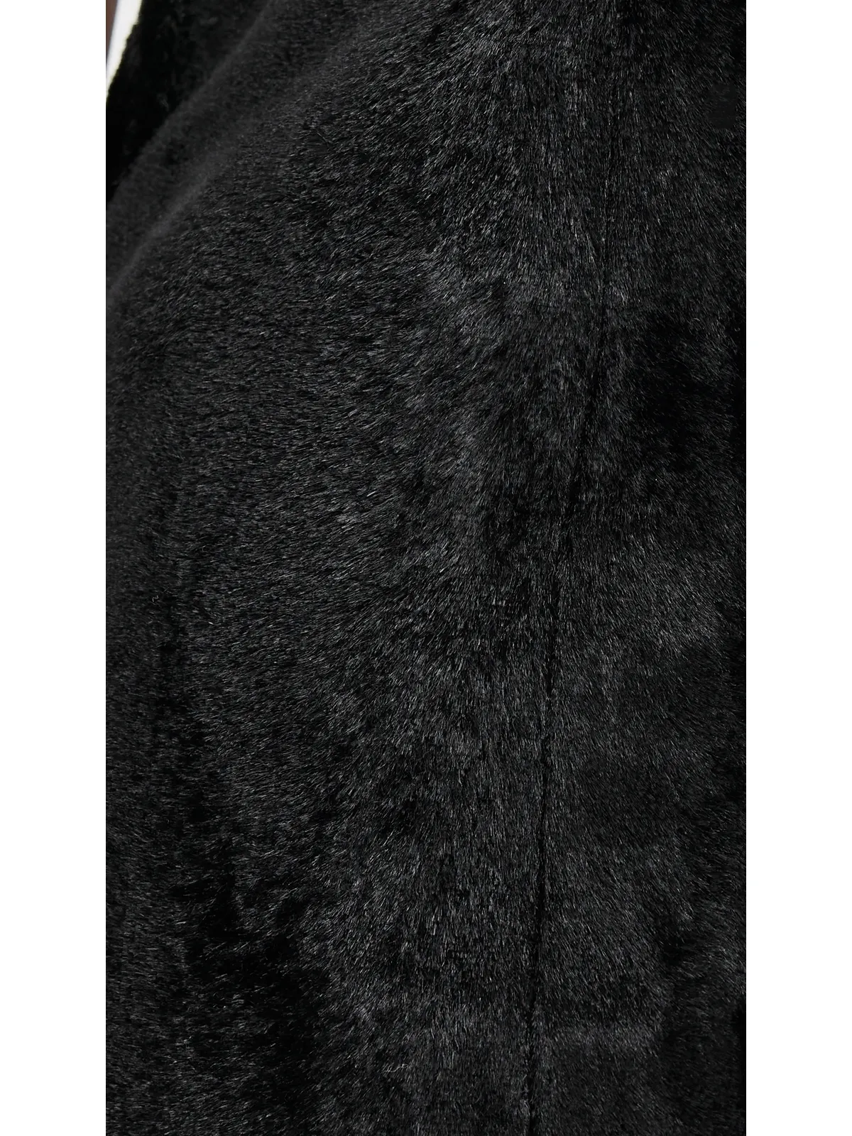 Helmut Lang フェイクポニーヘア ミディドレス ブラック - 画像6