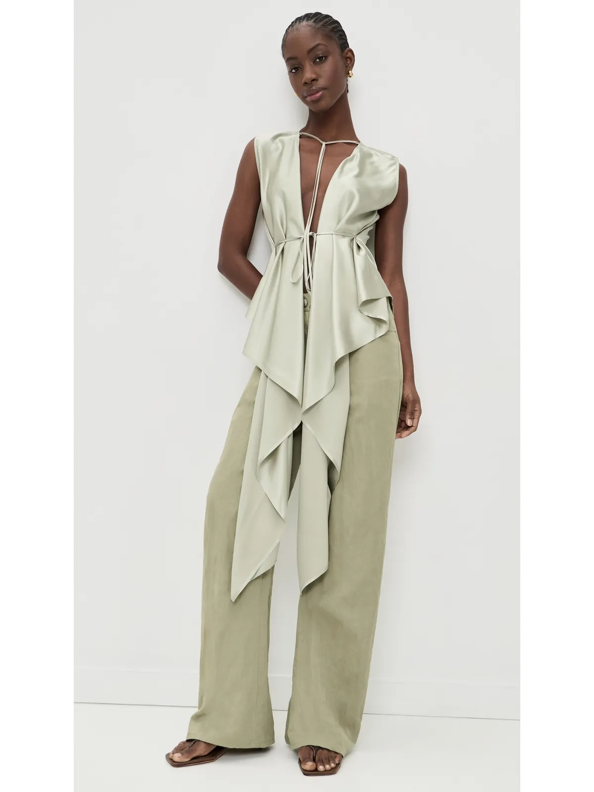 Helmut Lang リラックスフィット・しわ加工ブーツカットパンツ - 画像5