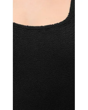 Hunza G カバレッジスクエアネック水着 ブラック - サムネイル6