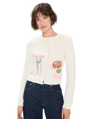 House of Sunny 襟なしピクチャー ニット カーディガン - サムネイル1