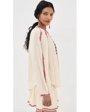 Isabel Marant Étoile Lena 刺繍入りブラウス - サムネイル4