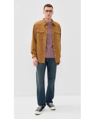 Isabel Marant レオン ストライプリネンTシャツ ライトピンク/ブラック - サムネイル5