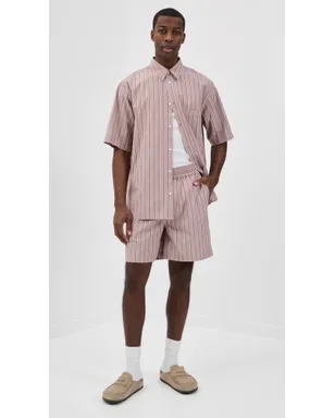 Isabel Marant ラビリオ ストライプ シャツ グレイッシュピンク - サムネイル5