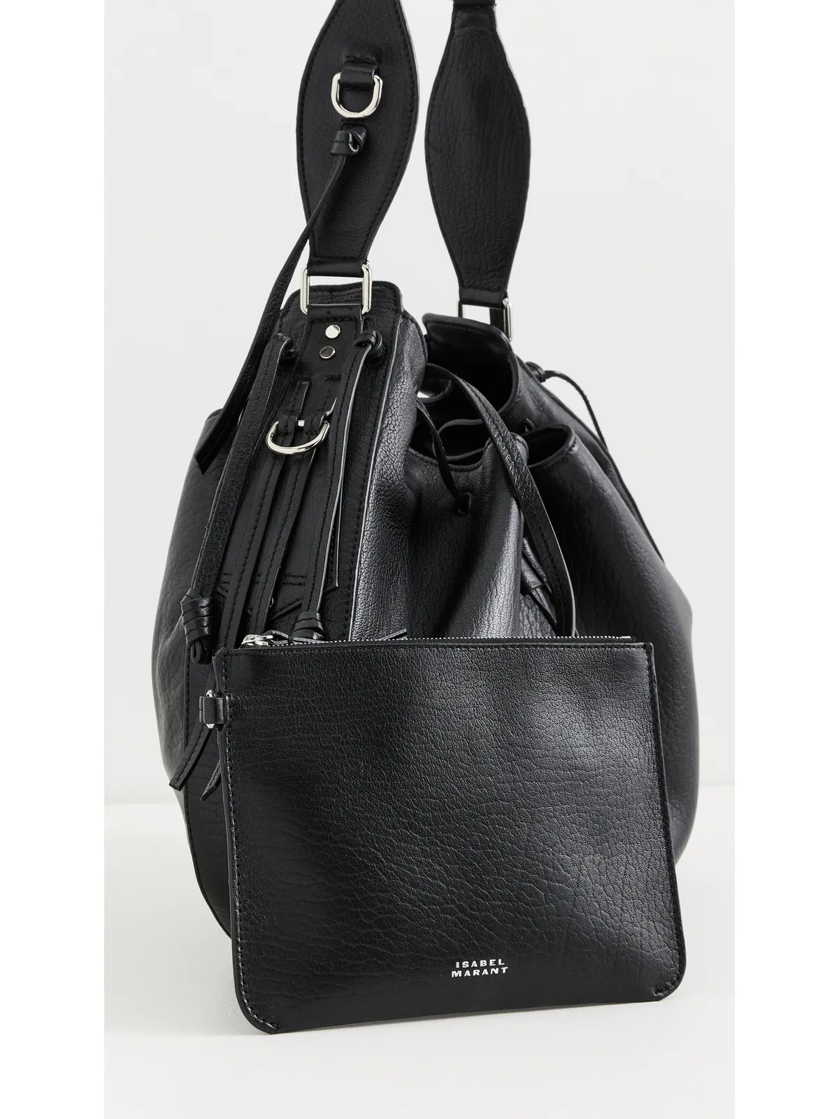 Isabel Marant Bolton ホーボーバッグ ブラック/シルバー ワンサイズ - 画像5