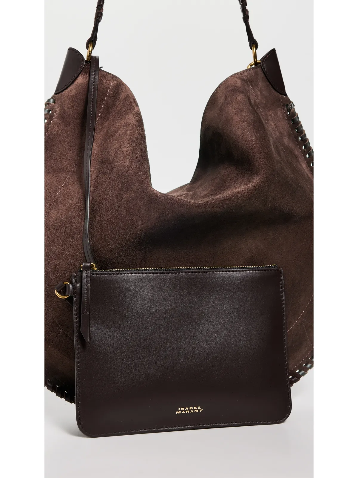 Isabel Marant オスカン ホーボー ソフトバッグ コーヒー色 - 画像5