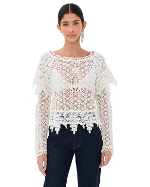 Isabel Marant Hyliana ブラウス ホワイト - サムネイル1