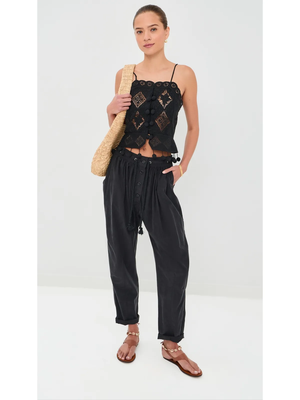 Isabel Marant ネルシー トップ ブラック - 画像5
