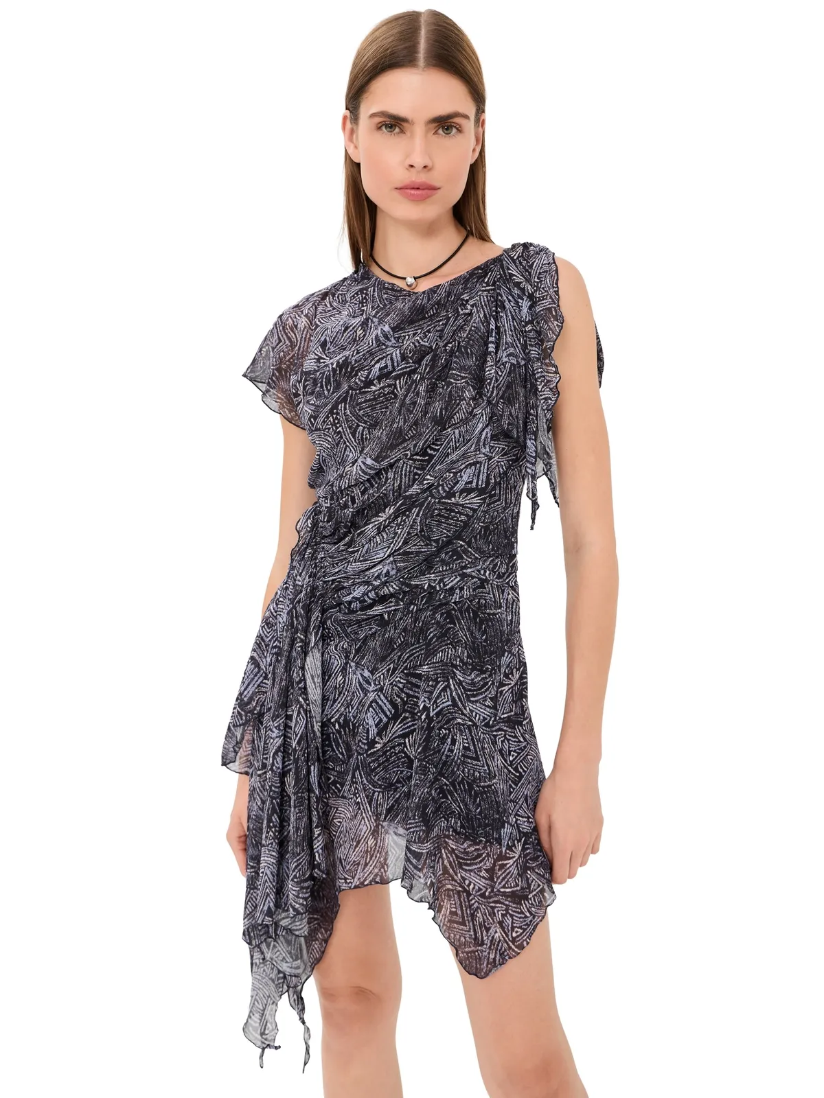 Isabel Marant Trysha シルクドレス Faded Night - 画像1