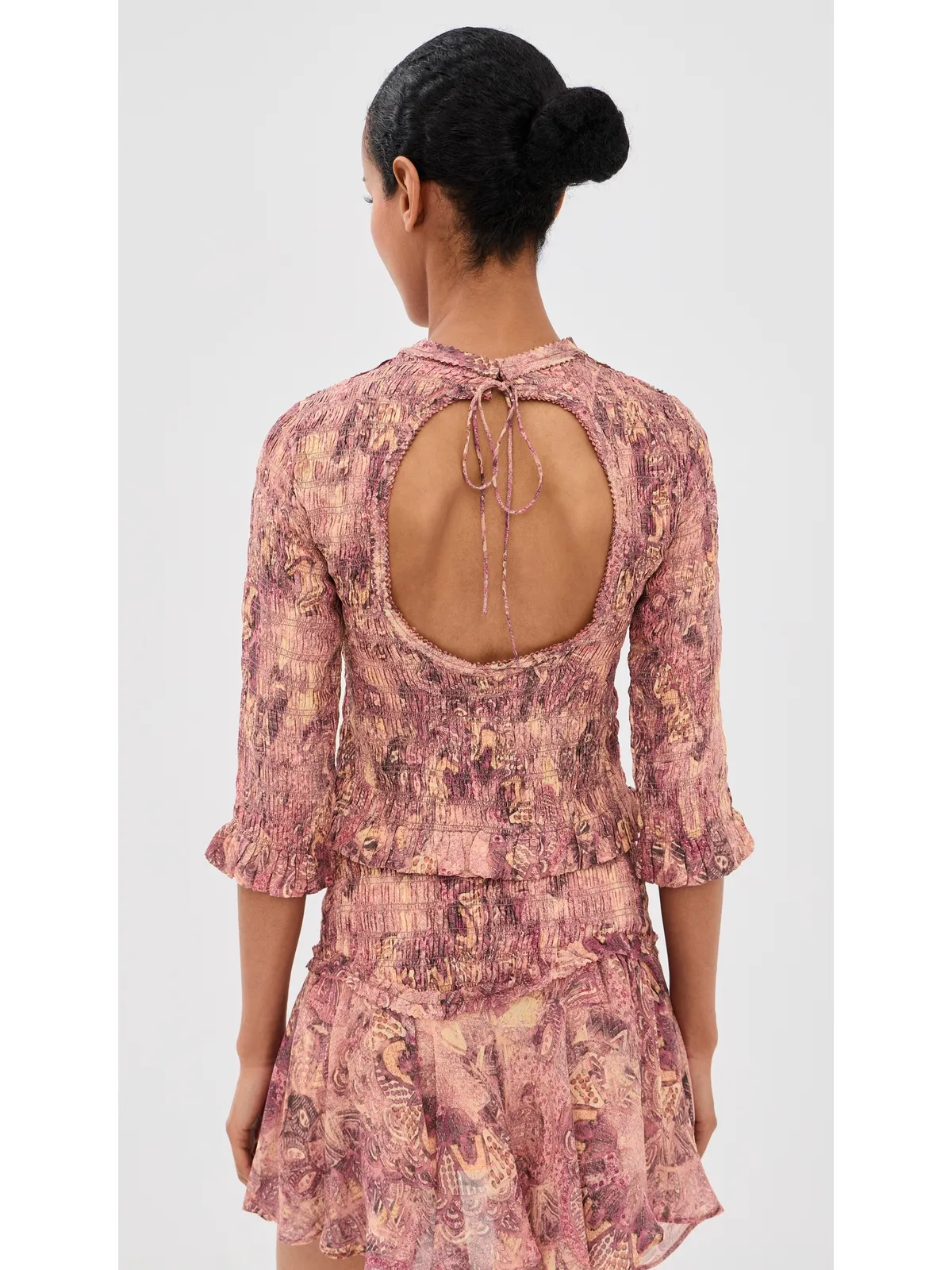 Isabel Marant カロラ シルクトップ ピンク - 画像3