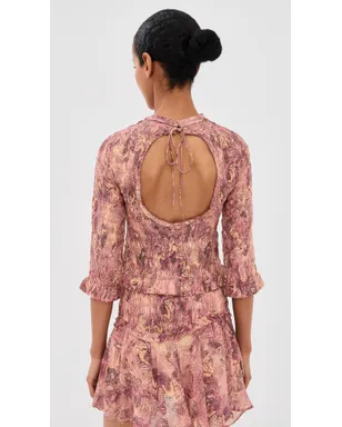 Isabel Marant カロラ シルクトップ ピンク - サムネイル3