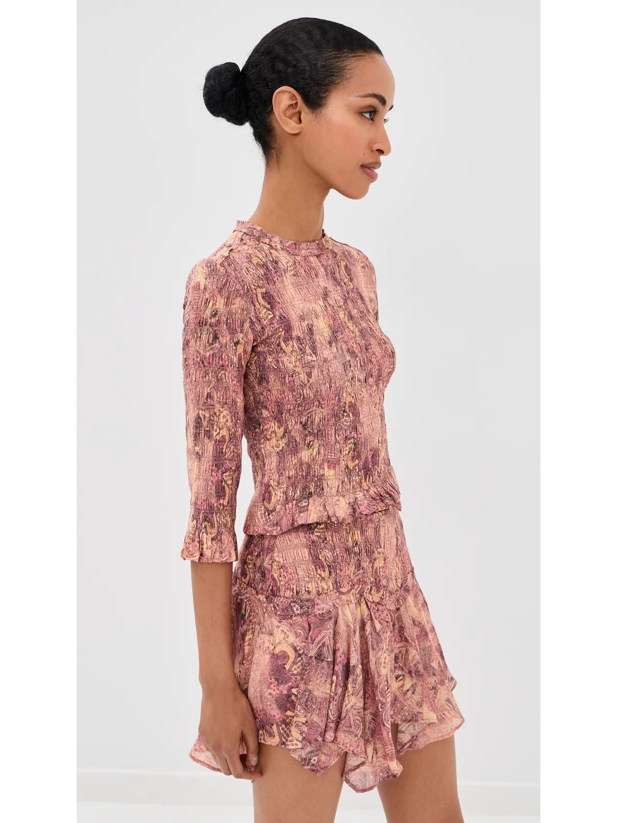 Isabel Marant カロラ シルクトップ ピンク - 画像4