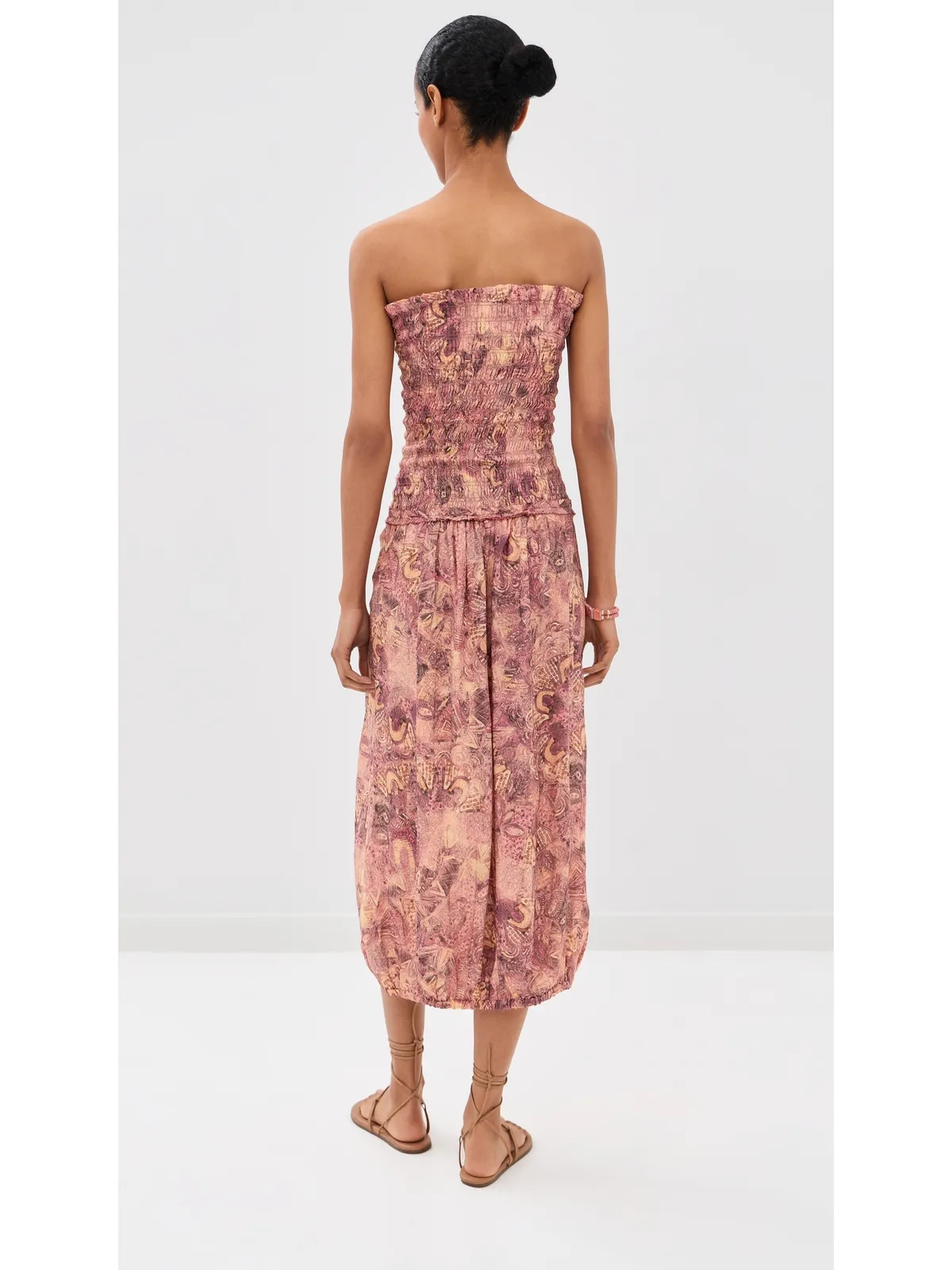Isabel Marant クリーネ シルク ドレス ピンク - 画像3