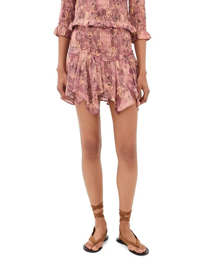 Isabel Marant Isabel Marant Ceiva Silk Mini Skirt ピンクの商品画像