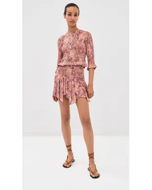 Isabel Marant Ceiva Silk Mini Skirt ピンク - サムネイル5