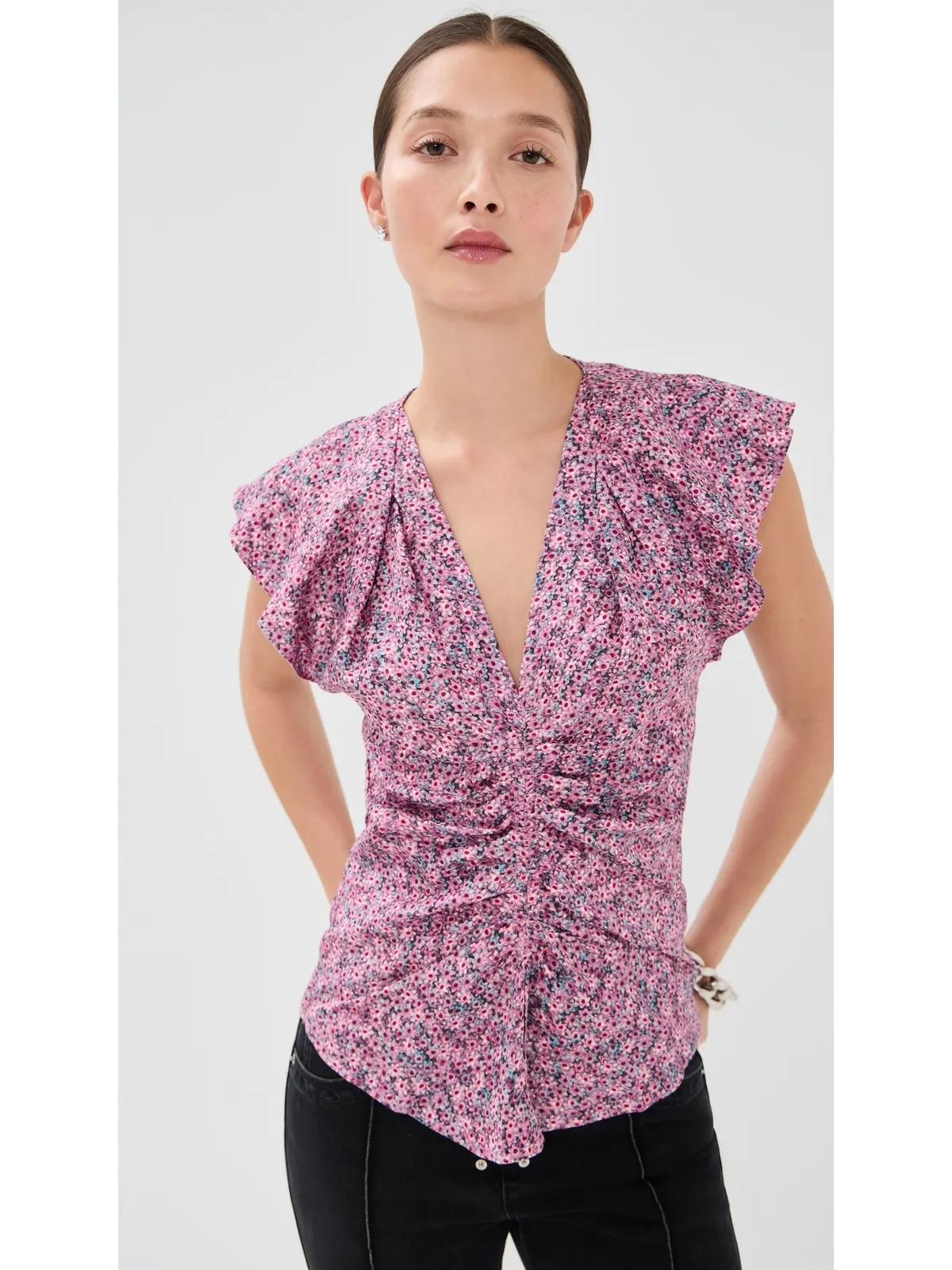 Isabel Marant Lonea トップス ピンク - 画像2