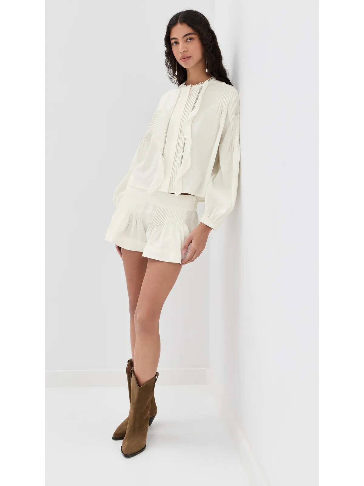 Isabel Marant Cybilaショーツ ホワイト 36 - 画像5