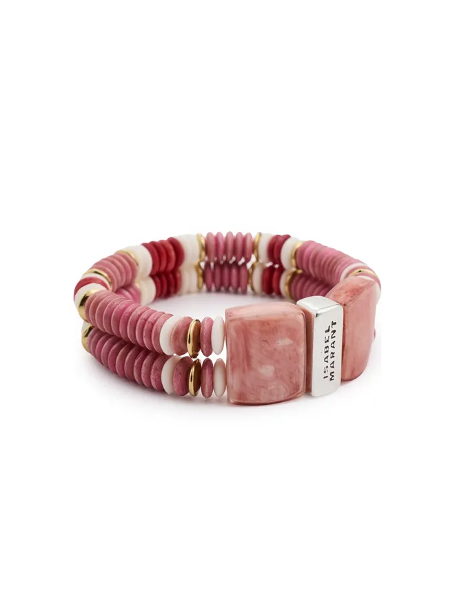 Isabel Marant Isabel Marant ビーズブレスレット ローズウッド/シルバーの商品画像