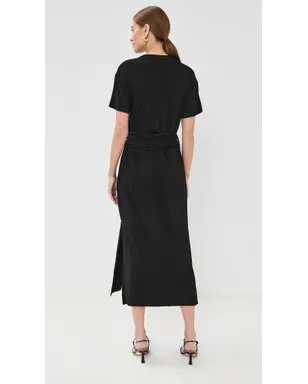 SIMKHAI Kassie Tシャツドレス タイ付き ブラック M - サムネイル3