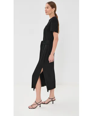 SIMKHAI Kassie Tシャツドレス タイ付き ブラック M - サムネイル4