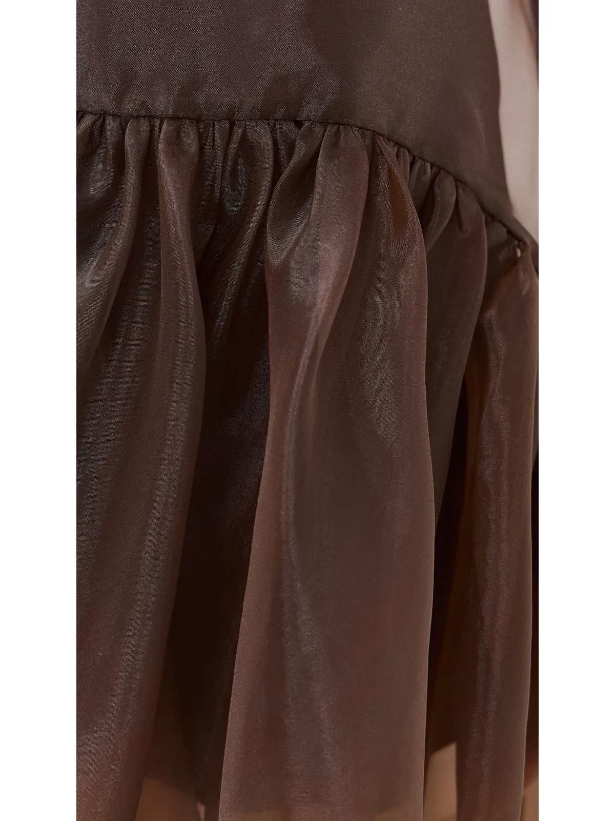 SIMKHAI Beaux Tiered Mini Dress Chocolate 2 - 画像6