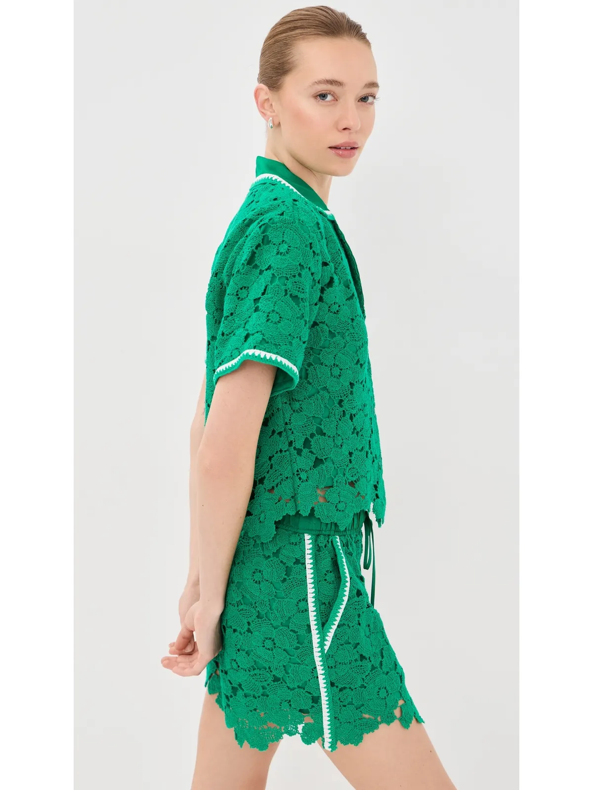 SIMKHAI Glenn Lace Camp Shirt - 画像5