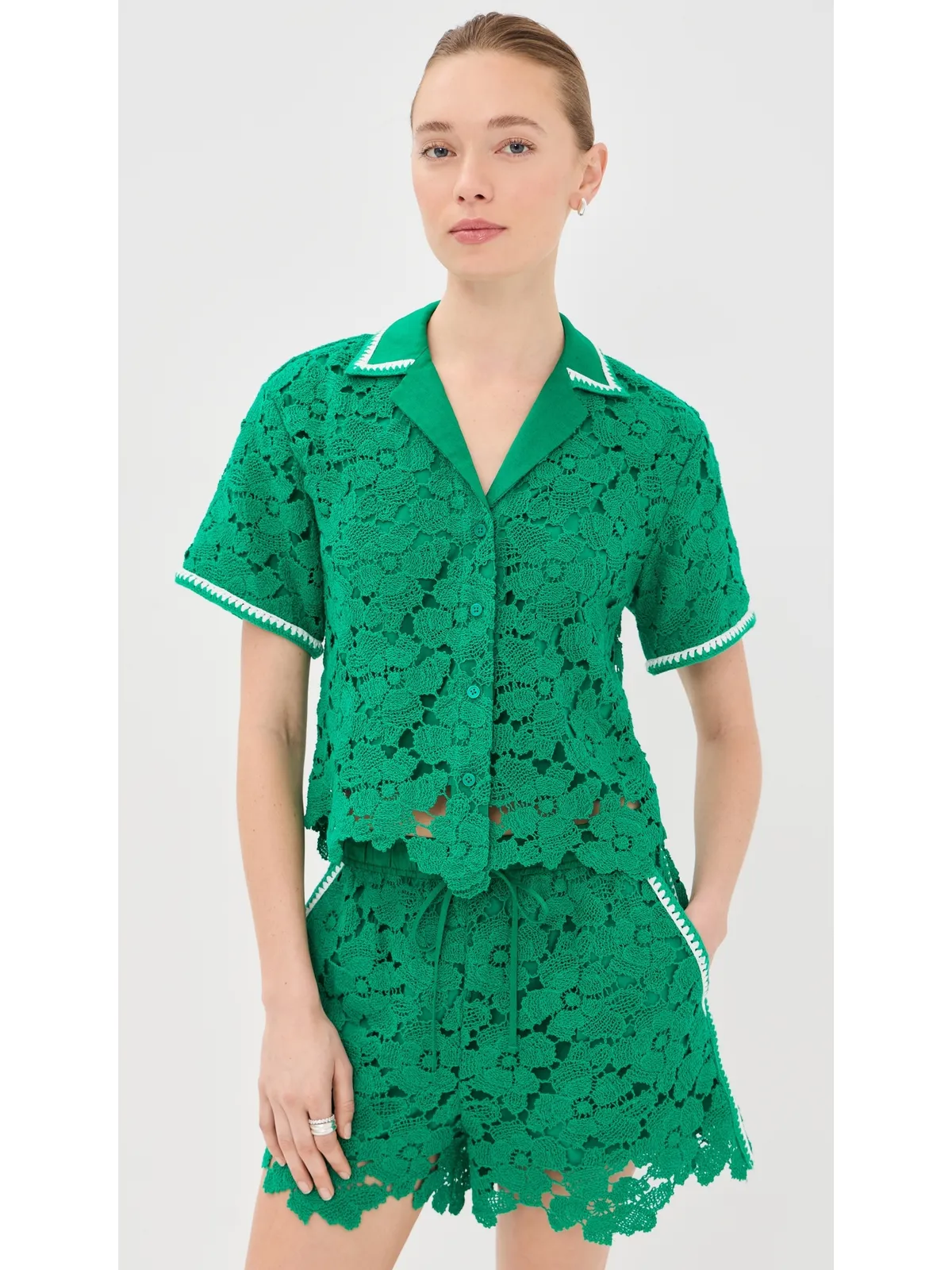 SIMKHAI Glenn Lace Camp Shirt - 画像3