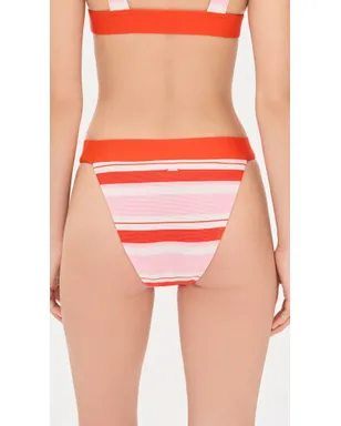 SIMKHAI Kristy Bikini Bottoms Lobster Stripe - サムネイル3