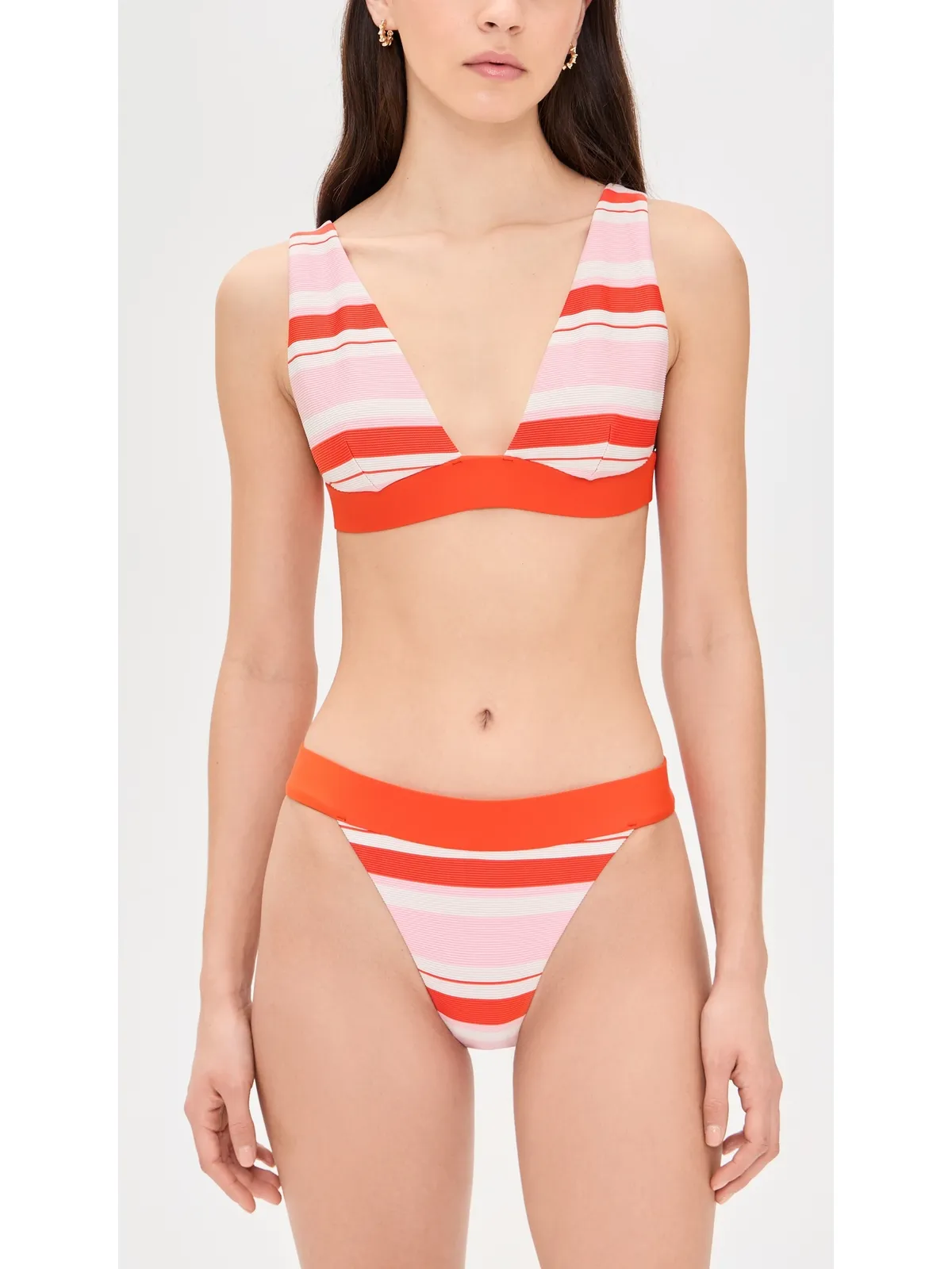 SIMKHAI Kristy Bikini Bottoms Lobster Stripe - 画像4